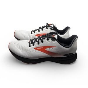 Brooks Men's Launch 8 Running Shoes Size 11.5 D White Orange No Insoles -1425
